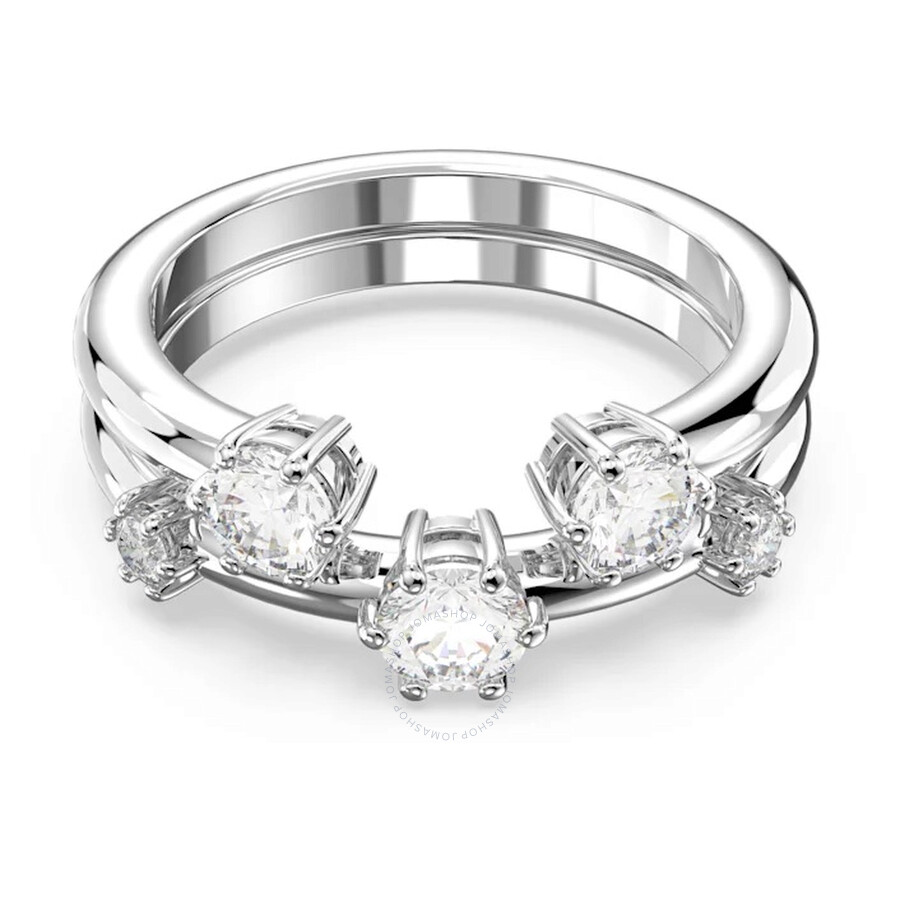 Swarovski Constella Cocktail Ring Db Rhodium Shiny White In White