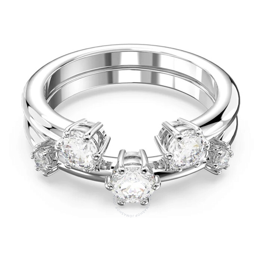 Swarovski Constella Cocktail Ring Db Rhodium Shiny White In White