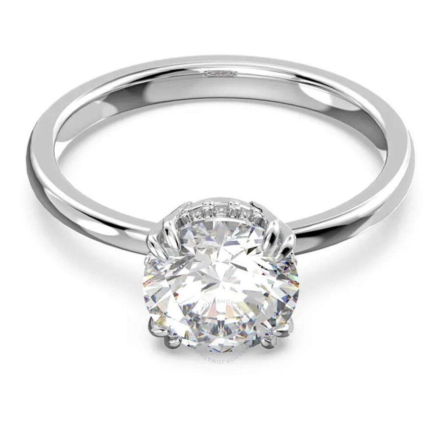 Swarovski Constella Cocktail Ring Round S Rhodium Shiny White White In White