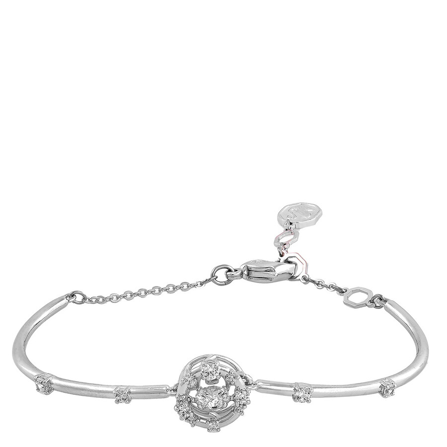 Swarovski Constella Dancing Stone Bangle In White