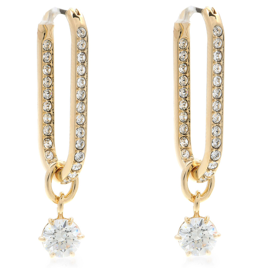 Swarovski Constella Gold-tone Plated Drop Earrings In Gold