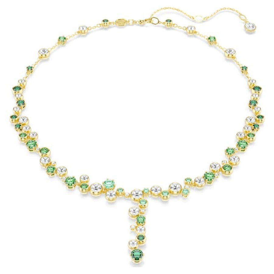 Swarovski Constella Mixed Cuts Y Necklace In Green