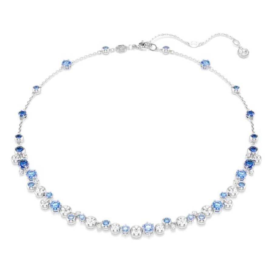Swarovski Constella Rhodium Plated Necklace In Blue