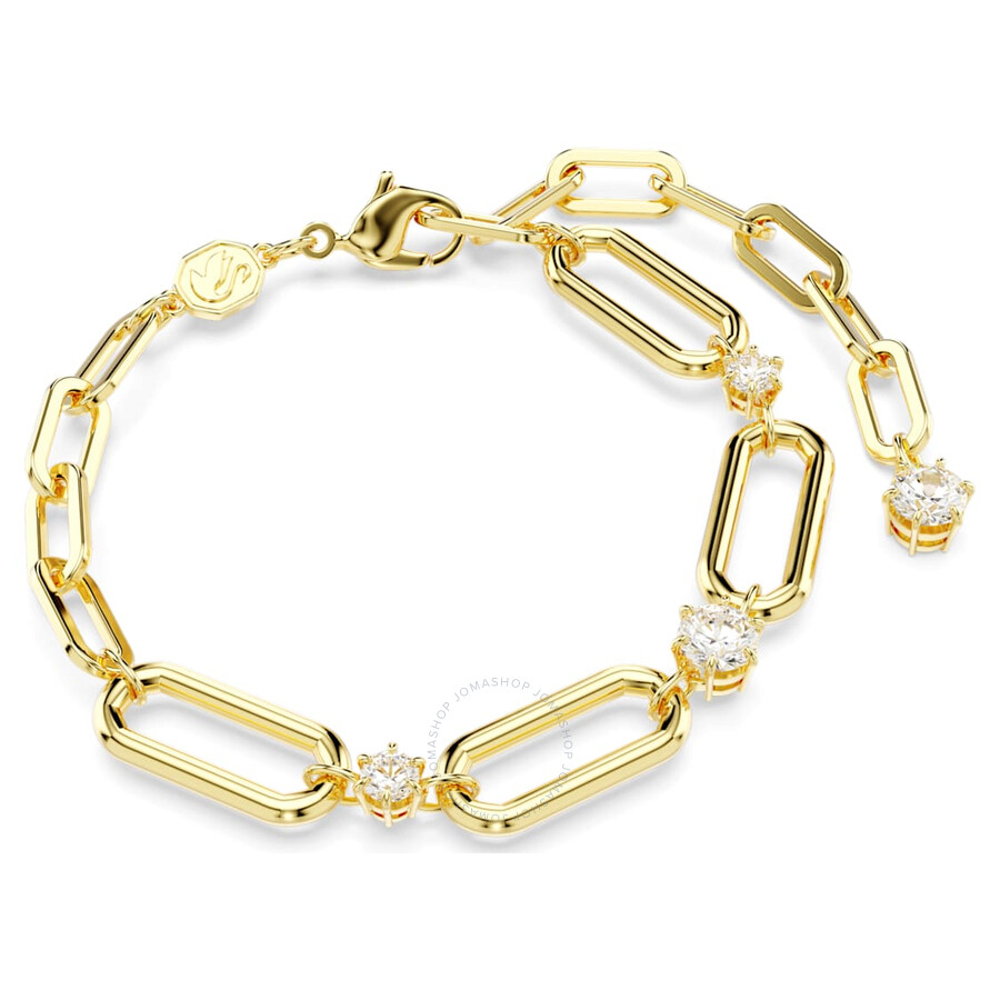 Swarovski Constella Soft Bracelet Chain Gold-tone Plated Shiny In White