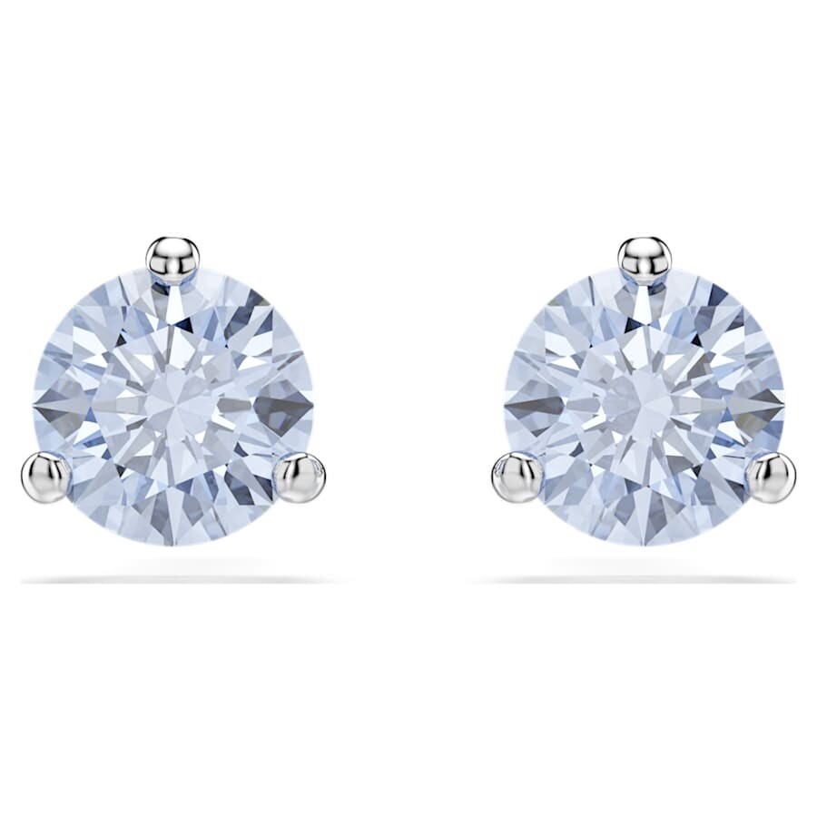 Swarovski Crystal Solitaire Stud Earrings In Blue