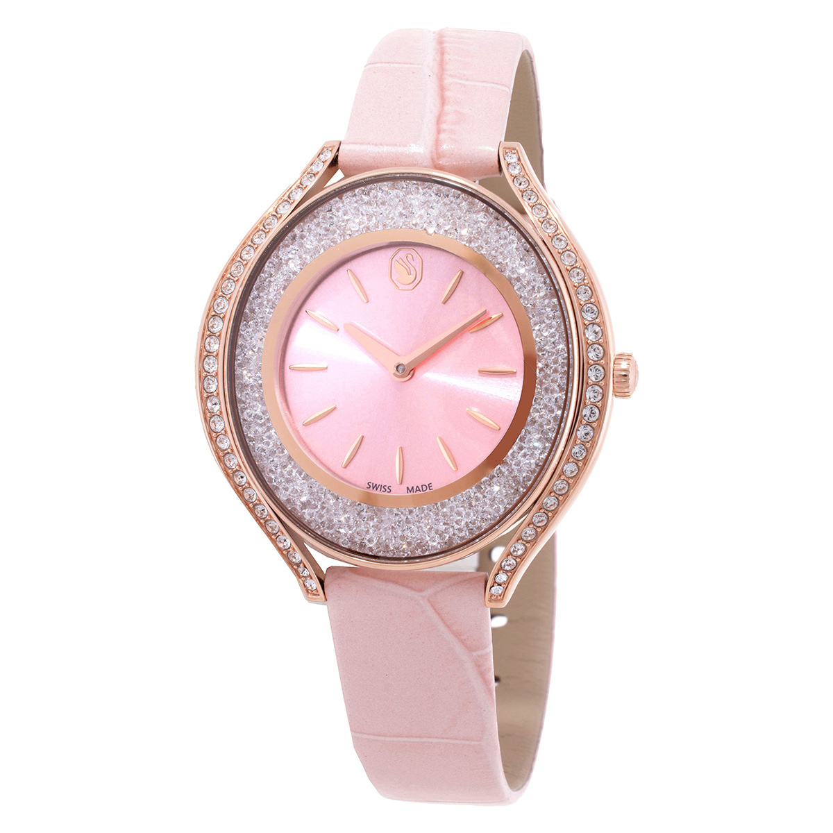 Swarovski Crystalline Quartz Pink Dial Ladies Watch 5730150
