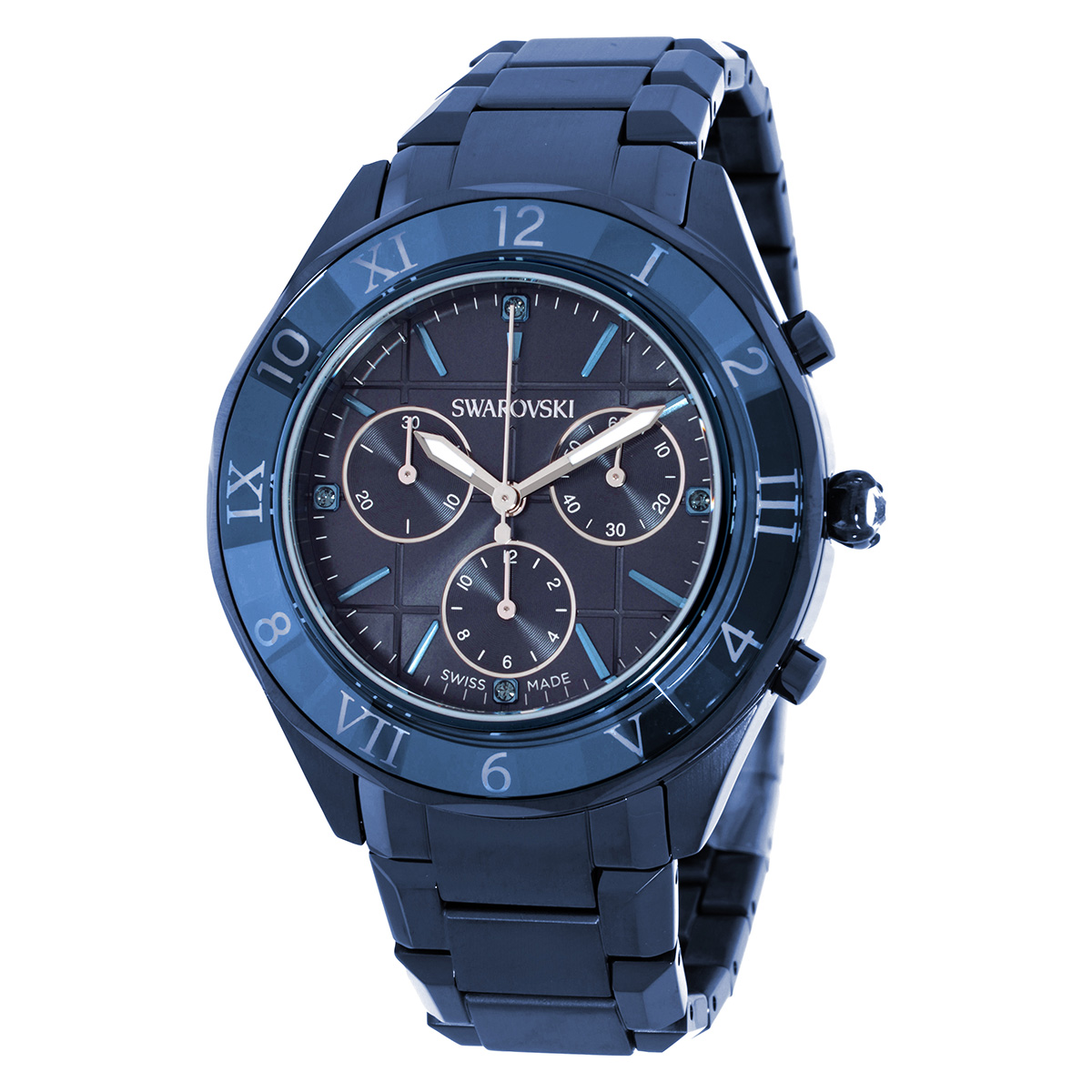 Swarovski Dextera Chronograph Quartz Blue Dial Ladies Watch