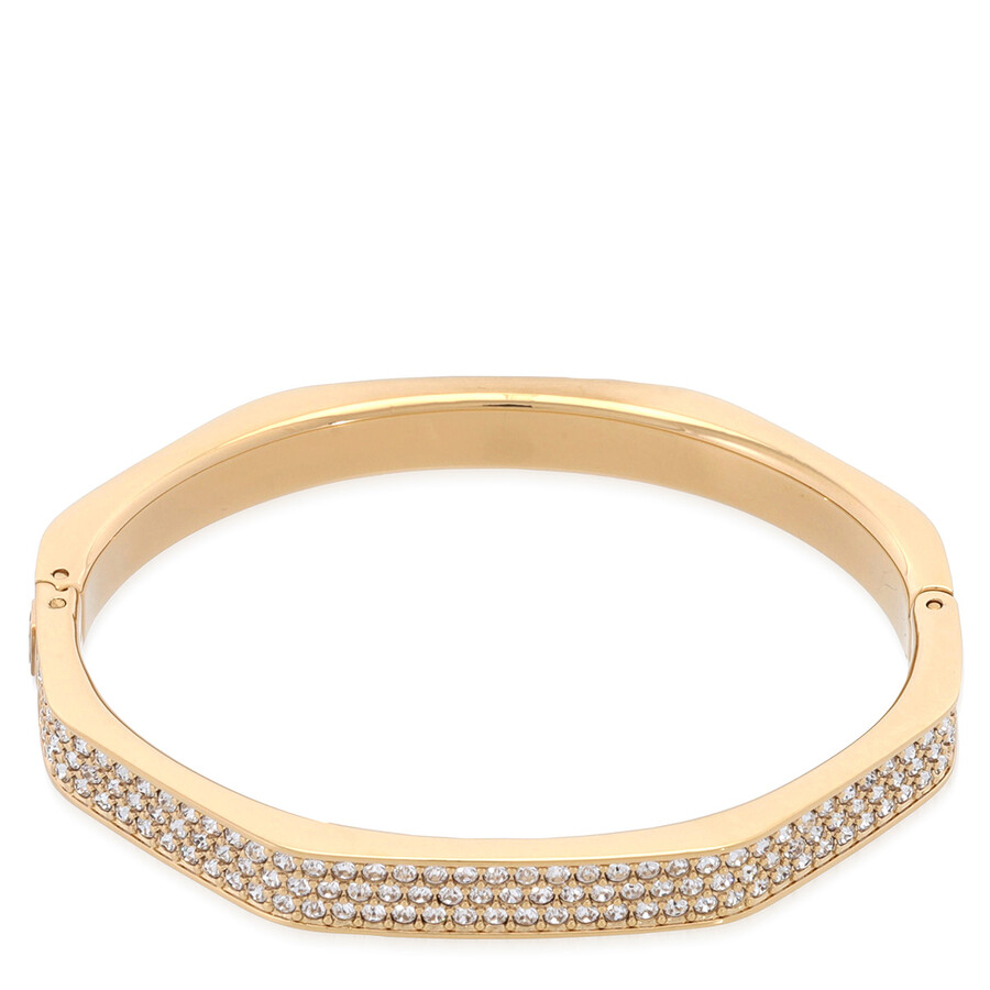 Swarovski Dextera Gold-tone Plated Octagon Bracelet In White