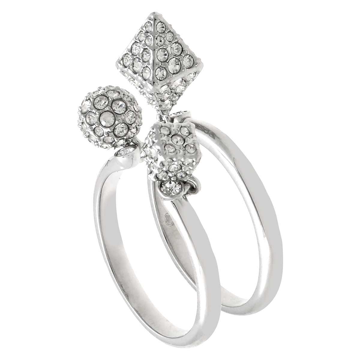Swarovski Dextera Rhodium Plated Ring Set, Size 58 (US 8) 5709843