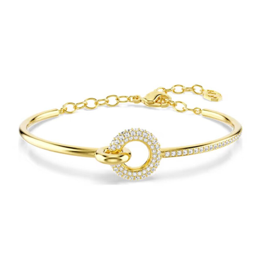 Swarovski Dextera Round Cut Bangle In Gold