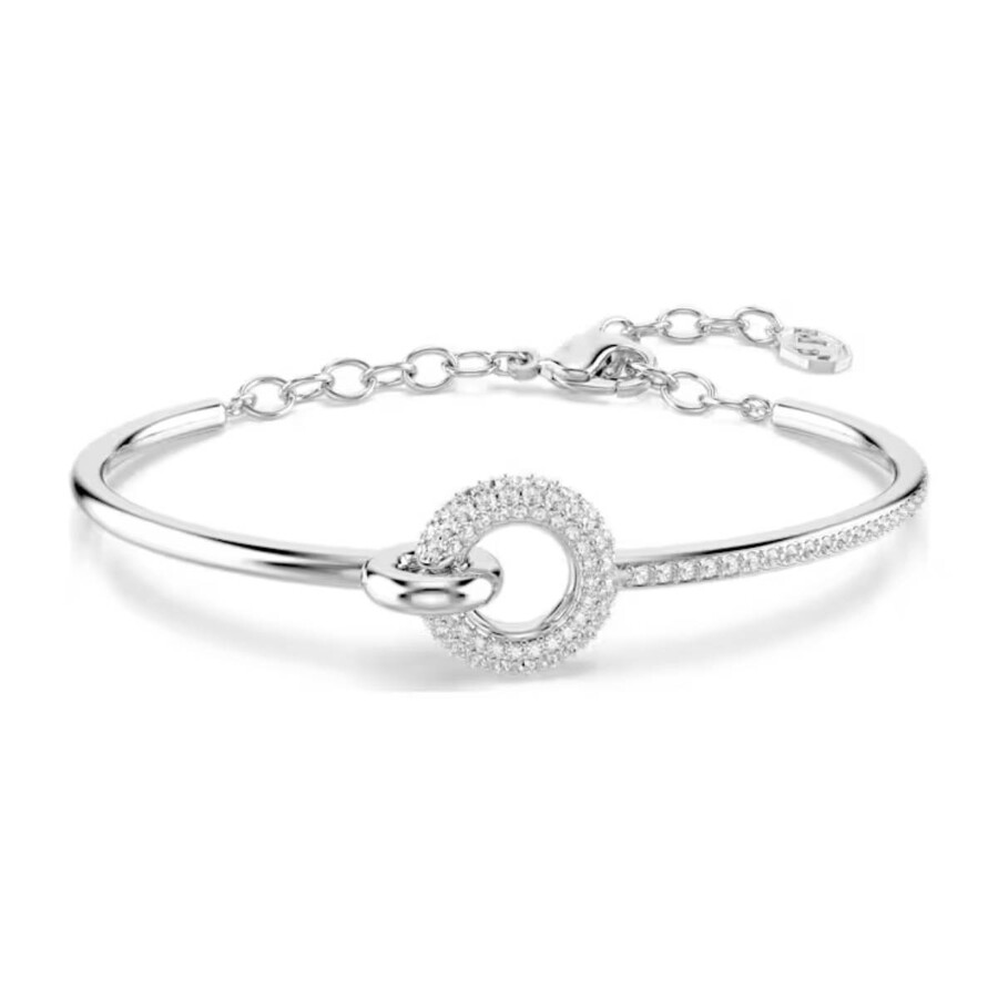 Swarovski Dextera Round Cut Bangle In Silver