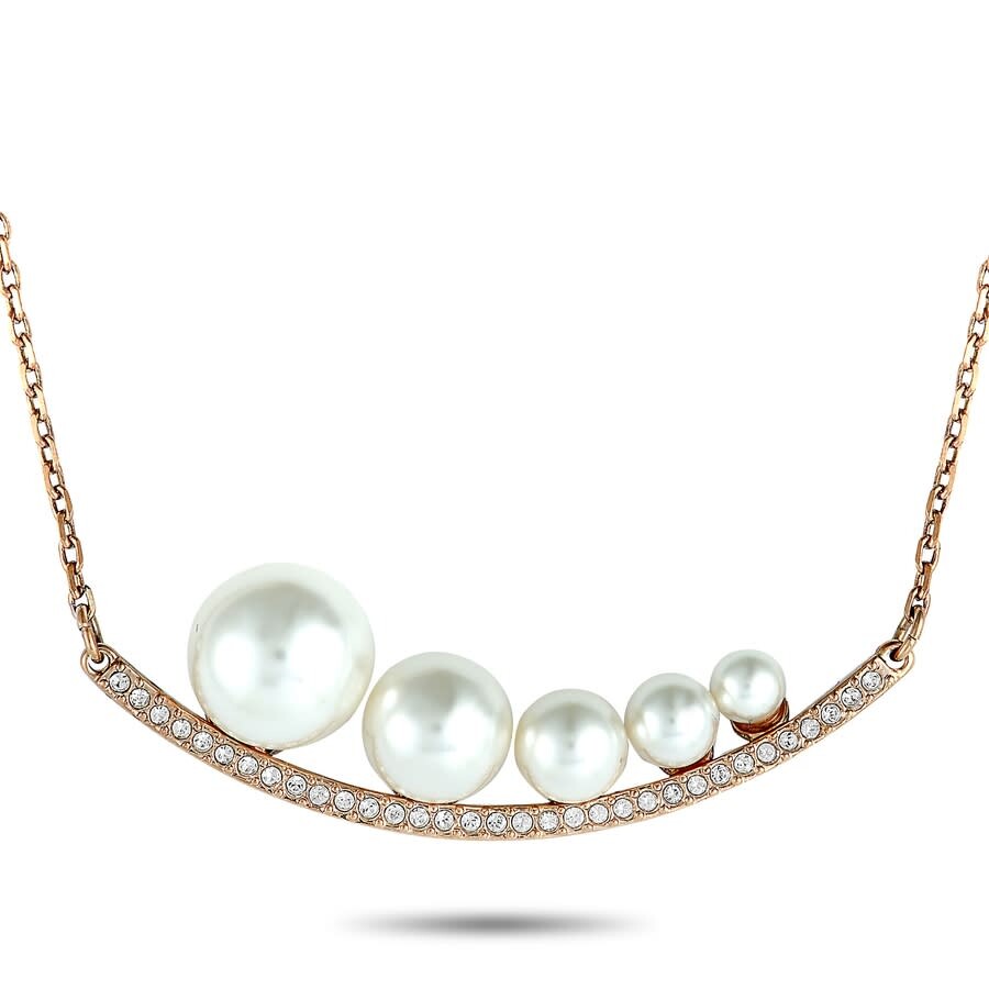 Swarovski Fundamental Crystal and Crystal Pearl Necklace 5232057 
