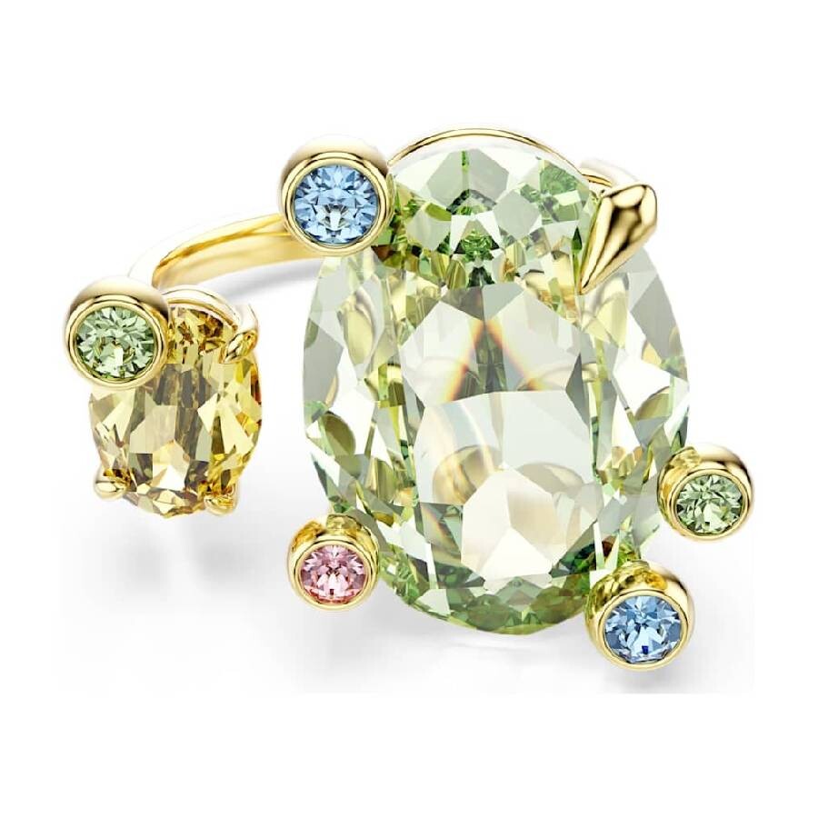 Swarovski Gema Multicolored Mixed Cuts Open Ring