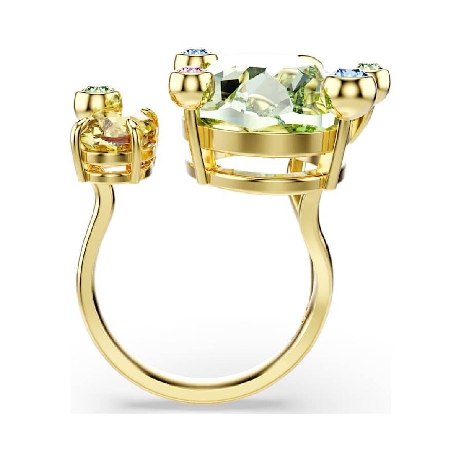 Swarovski Gema Multicolored Mixed Cuts Open Ring