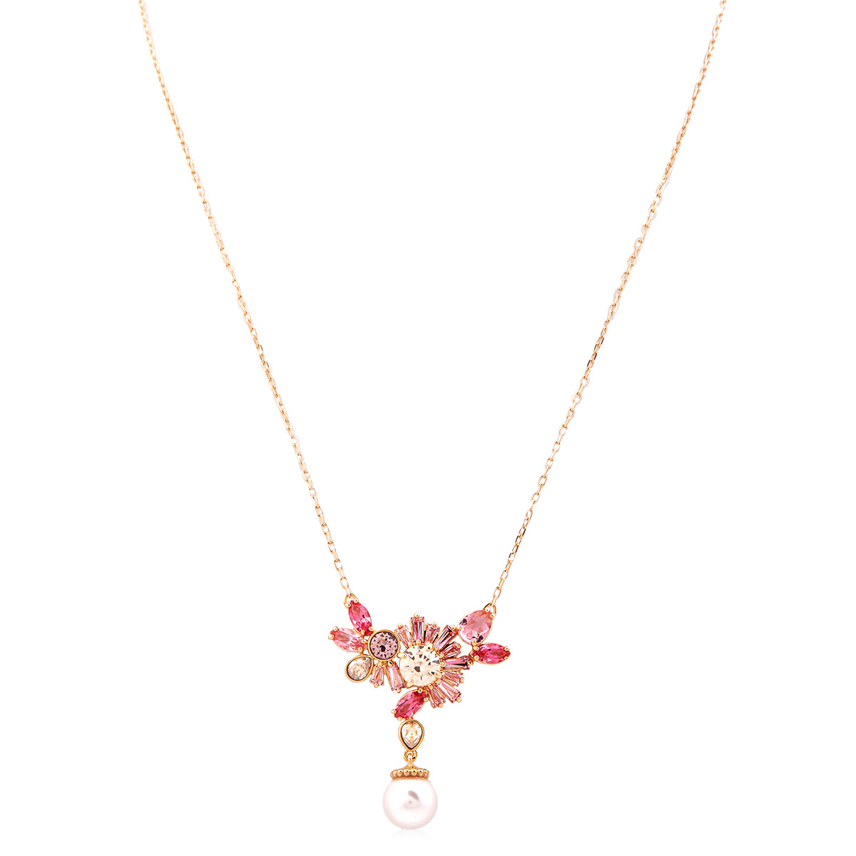 Swarovski Gema Pendant Pearl Gold Shiny Pink 5688490 9009656884904