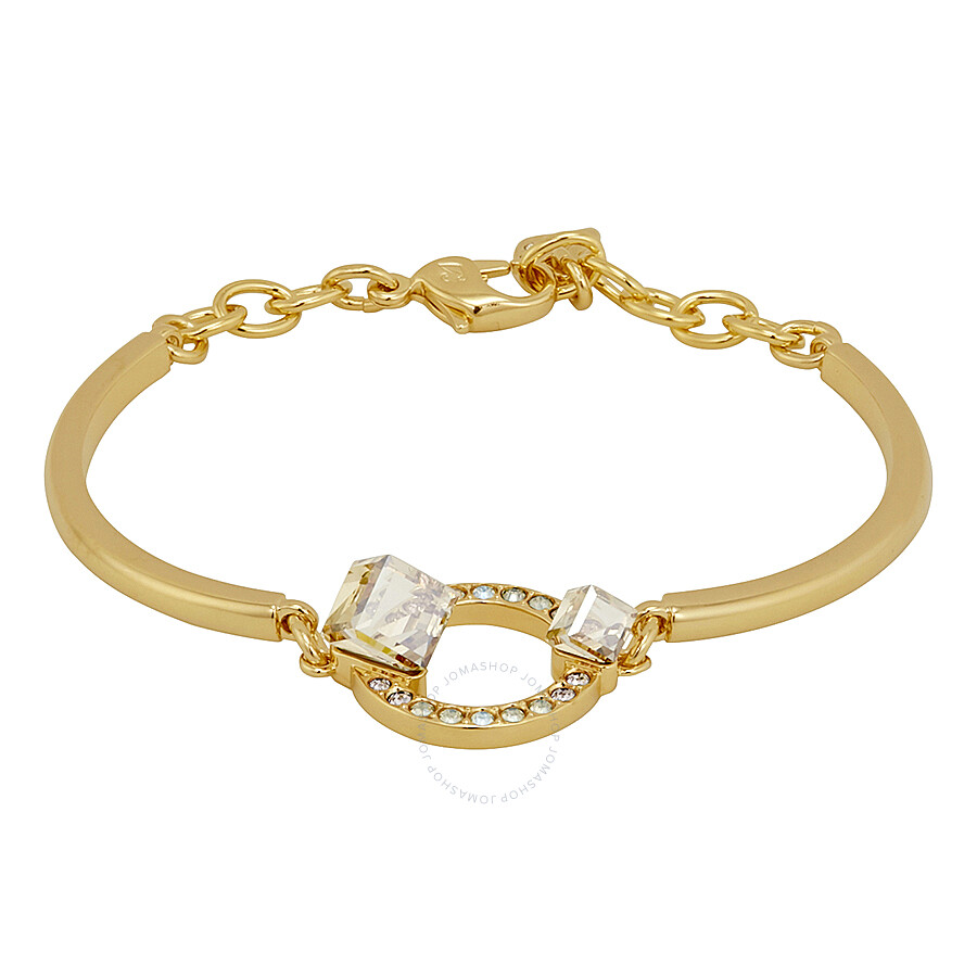 Swarovski Gold Plated Geometric Bangle Las Jewelry Swarovski Gold Plated Geometric Bangle