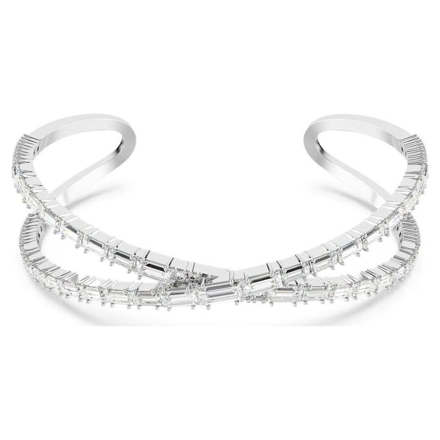 Swarovski Hyperbola Cuff Rhodium Shiny White In White