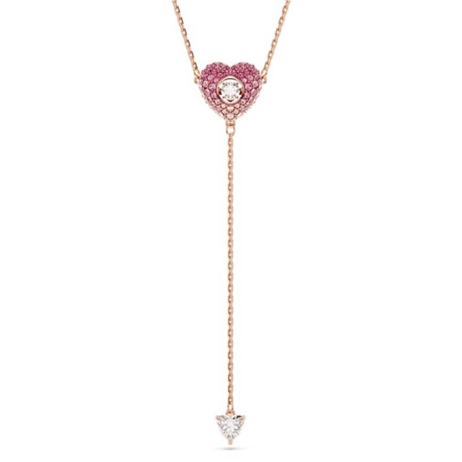 Swarovski Hyperbola Heart Y Pendant Necklace In Brown