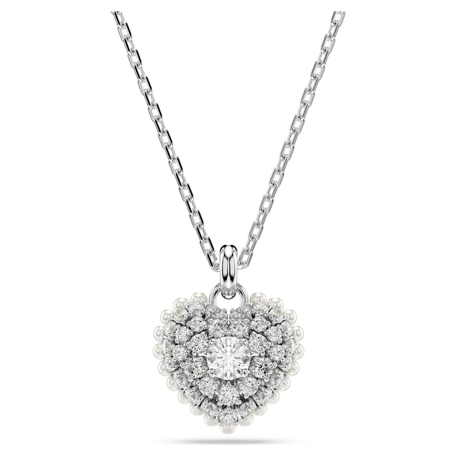 Swarovski Hyperbola Pendant Hrt Rhodium Shiny White In White