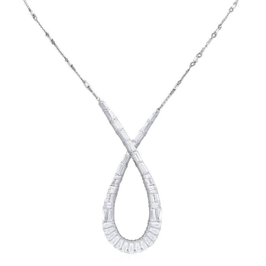 Swarovski Hyperbola Pendant L Rhodium Shiny White In White