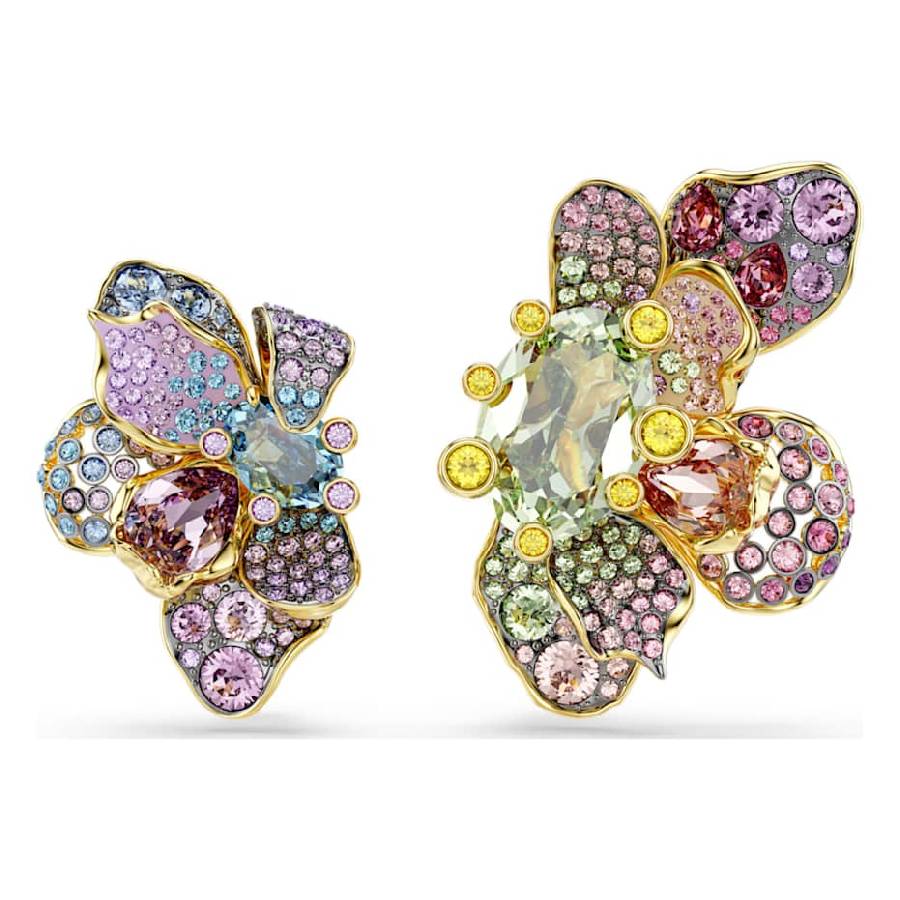 Swarovski Idyllia Crystal Flower Gold-Plated Earrings 5709957