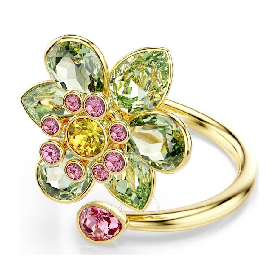 Swarovski Idyllia Flower Motif Crystal Open Ring