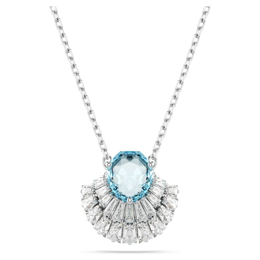 Swarovski Idyllia E Necklace Rhodium Shiny Blue In Blue