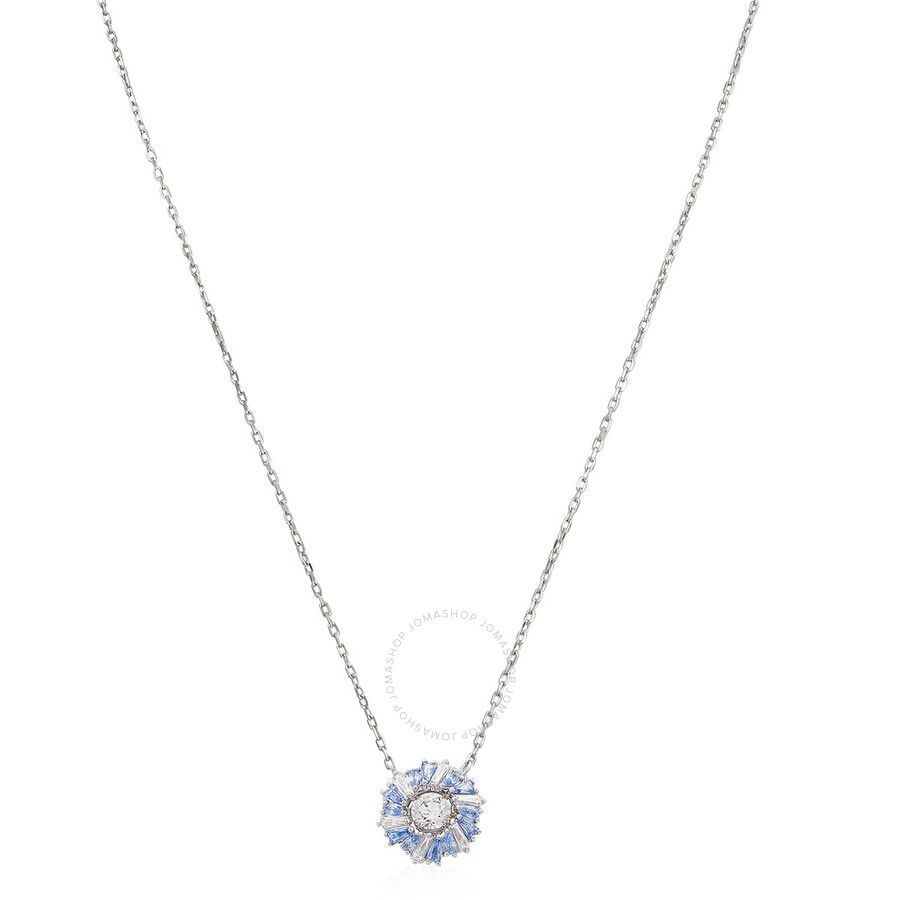 Swarovski Idyllia E Sd Rhodium Shiny Blue In Blue