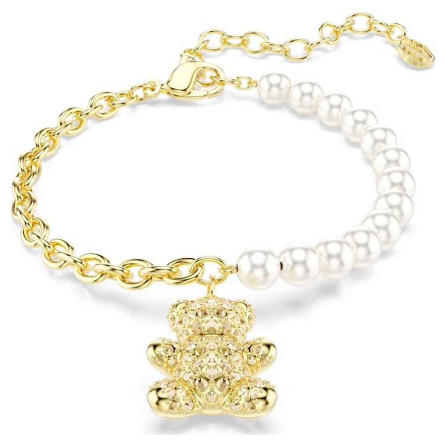 Swarovski Idyllia Gold-tone Plated Crystal Pearl Bracelet