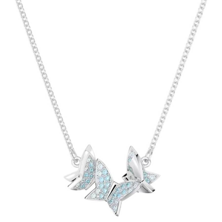 Swarovski Idyllia Lilia Butterfly Necklace In Blue