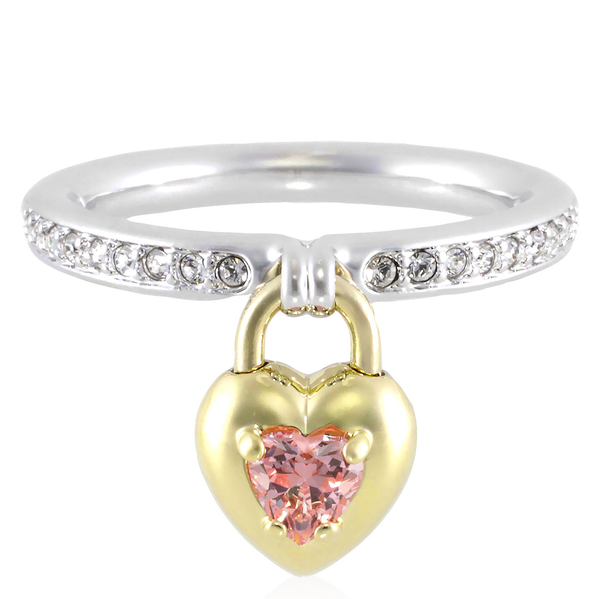 Swarovski Idyllia Motif Mixed Cuts Heart Ring, Size 58 5737269
