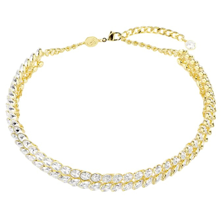 Swarovski Idyllia Oval Cut Crystal Choker In Gold