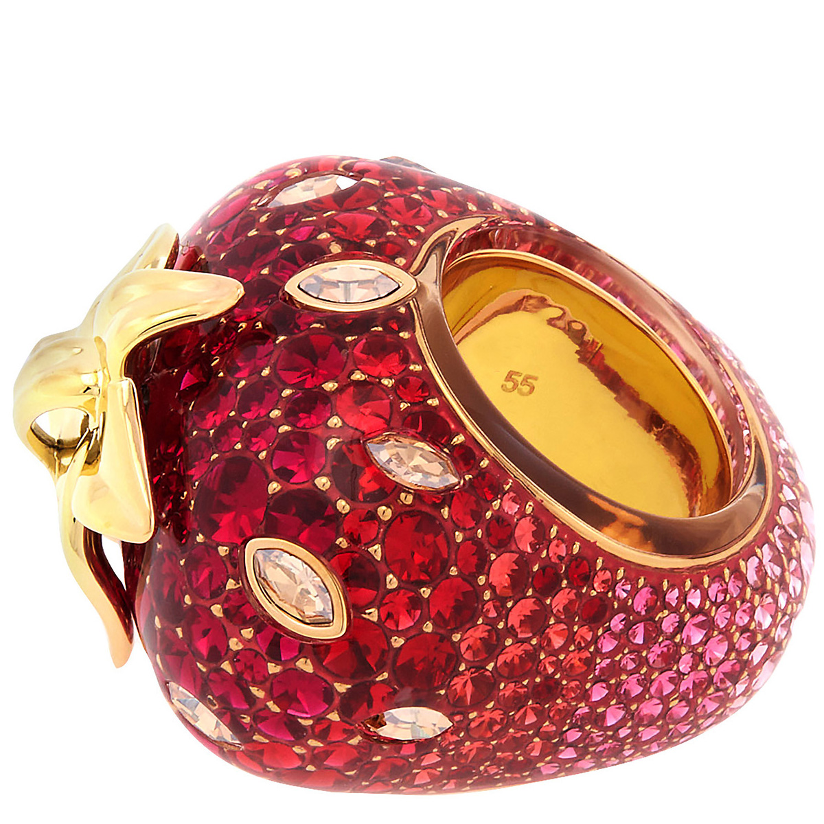 Swarovski Idyllia Strawberry Motif Ring, Size 55 5744916