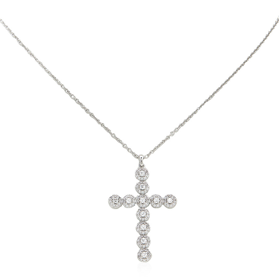 ネックレス・ペンダント SWAROVSKI Insigne Angelic cross rhodium necklace 5675573 Insigne pendant, Mixed cuts, Cross, White, Rhodium plated