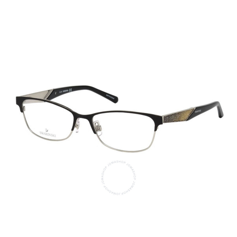 Swarovski Ladies Black Rectangular Eyeglass Frames SK521600553