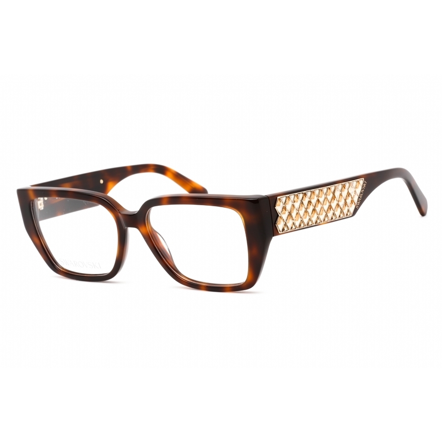 Swarovski Ladies Brown Rectangular Eyeglass Frames Sk5446 In Brown