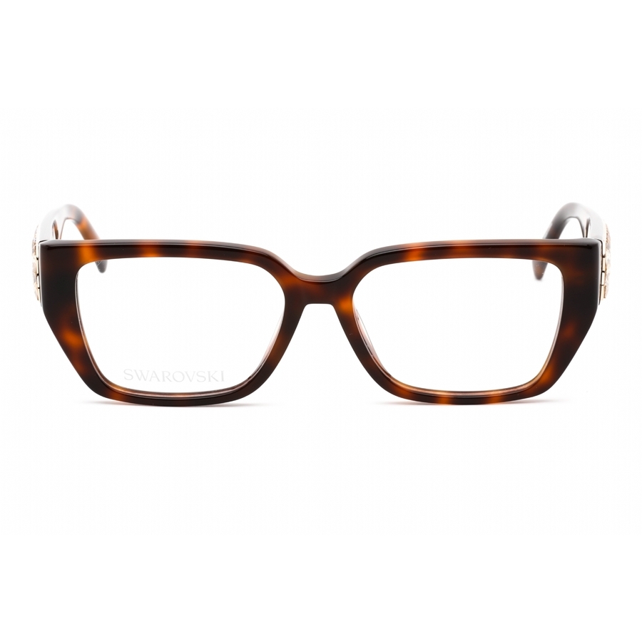 Swarovski Ladies Brown Rectangular Eyeglass Frames Sk5446 In Brown