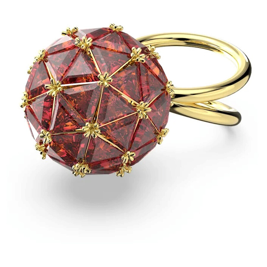 Swarovski Ladies Curiosa Round Red Cocktail Ring In Red