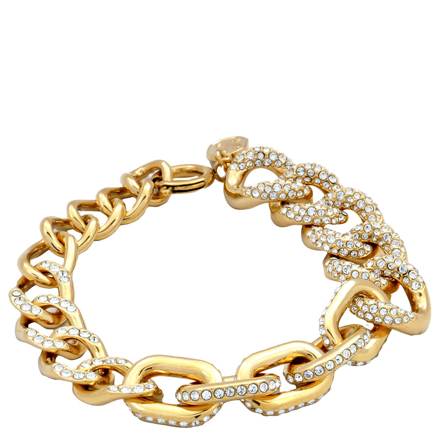 Swarovski Ladies Dextera Gold-Tone Plated Pave Bracelet