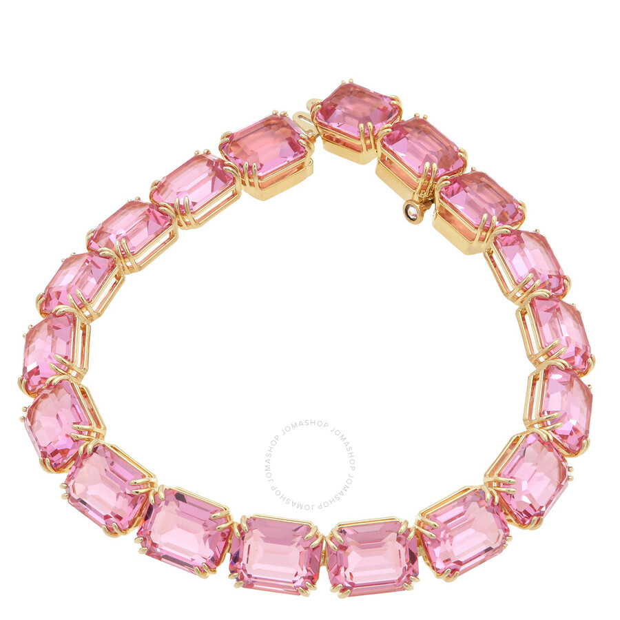 Swarovski Ladies Millenia Pink Crystal Tennis Bracelet, Size