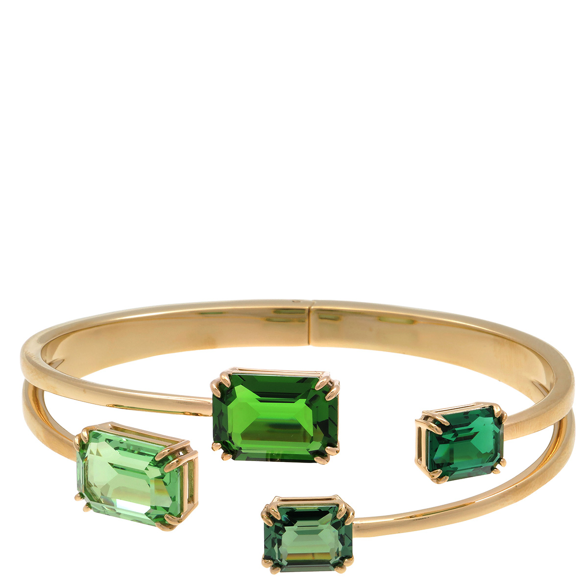 Swarovski Ladies Octagon Cut Green Millenia Bangle, Size Small 5674994 ...