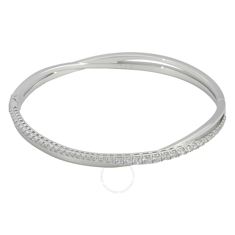 SWAROVSKI SWAROVSKI LADIES RHODIUM PLATED HYPERBOLA BANGLE
