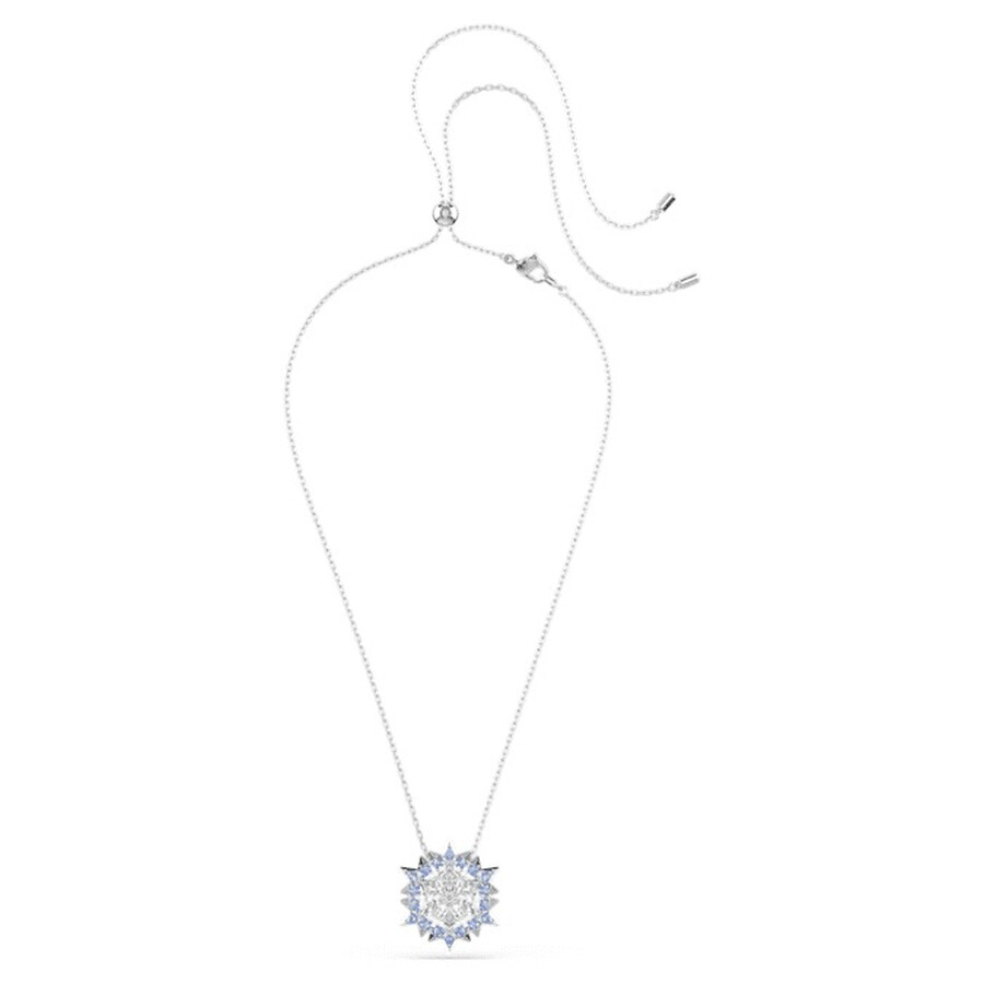 Swarovski Magic Snowflake Pendant And Brooch In Blue
