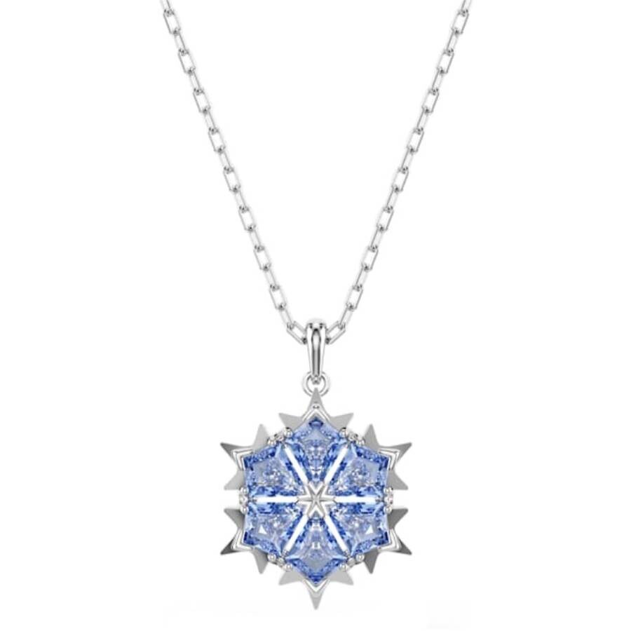 Swarovski Magic Rhodium Plated Pendant Necklace In Blue