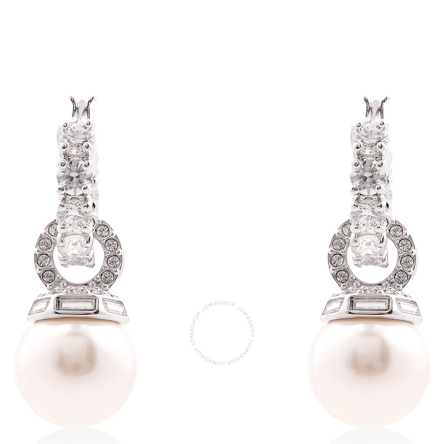 Swarovski Matrix Crystal Pearl Drop Earrings