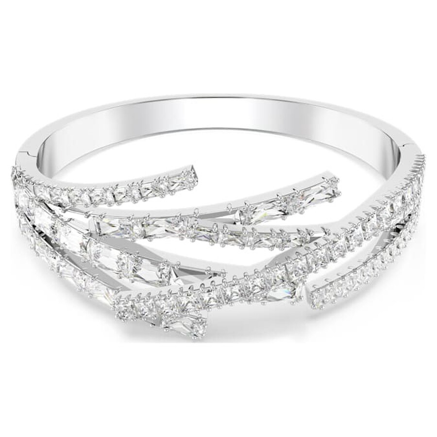 Swarovski Matrix Mixed Cuts Crystal Bangle In White