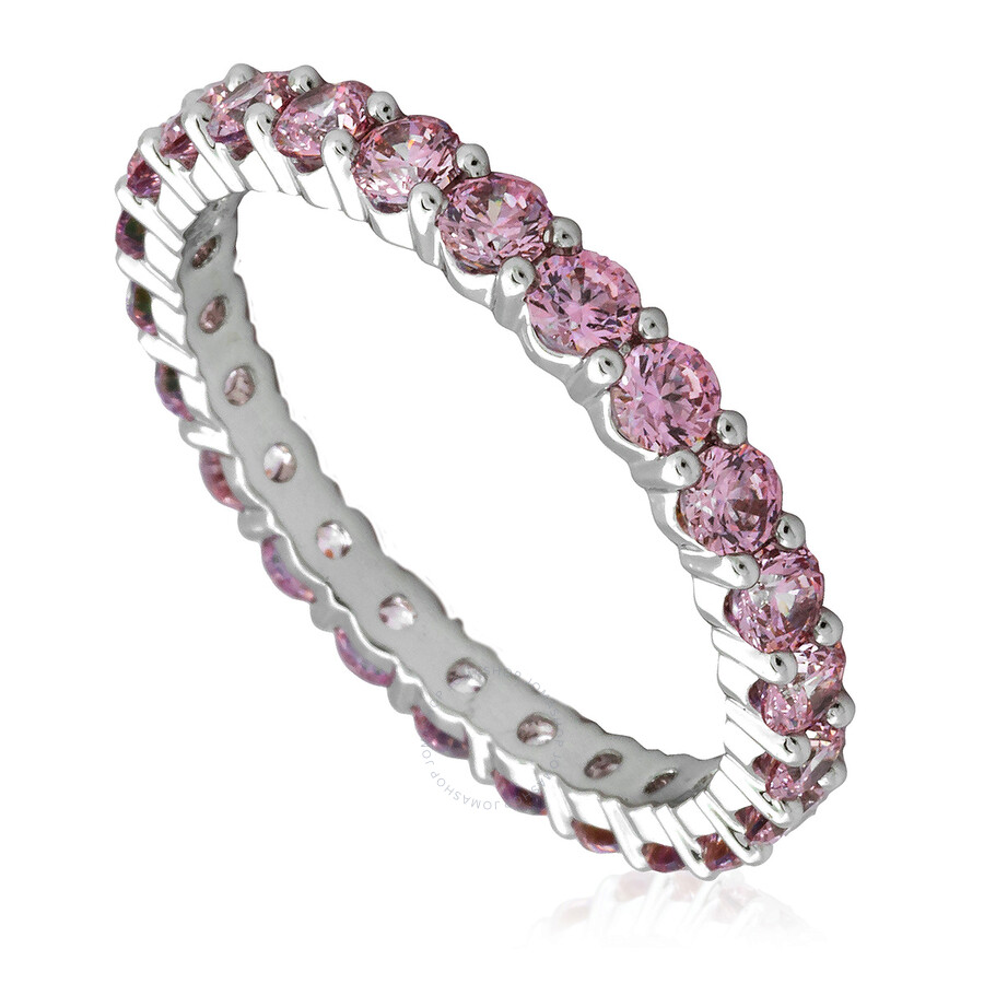 Swarovski Matrix Band Ring Pink Rhodium Shiny Pink In Pink