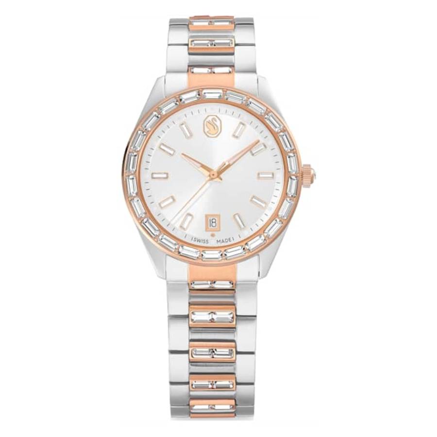 Swarovski Matrix Quartz Crystal Silver Dial Ladies Watch 5734663