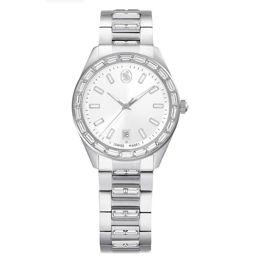 Swarovski Matrix Quartz Crystal Silver Dial Ladies Watch 5734665