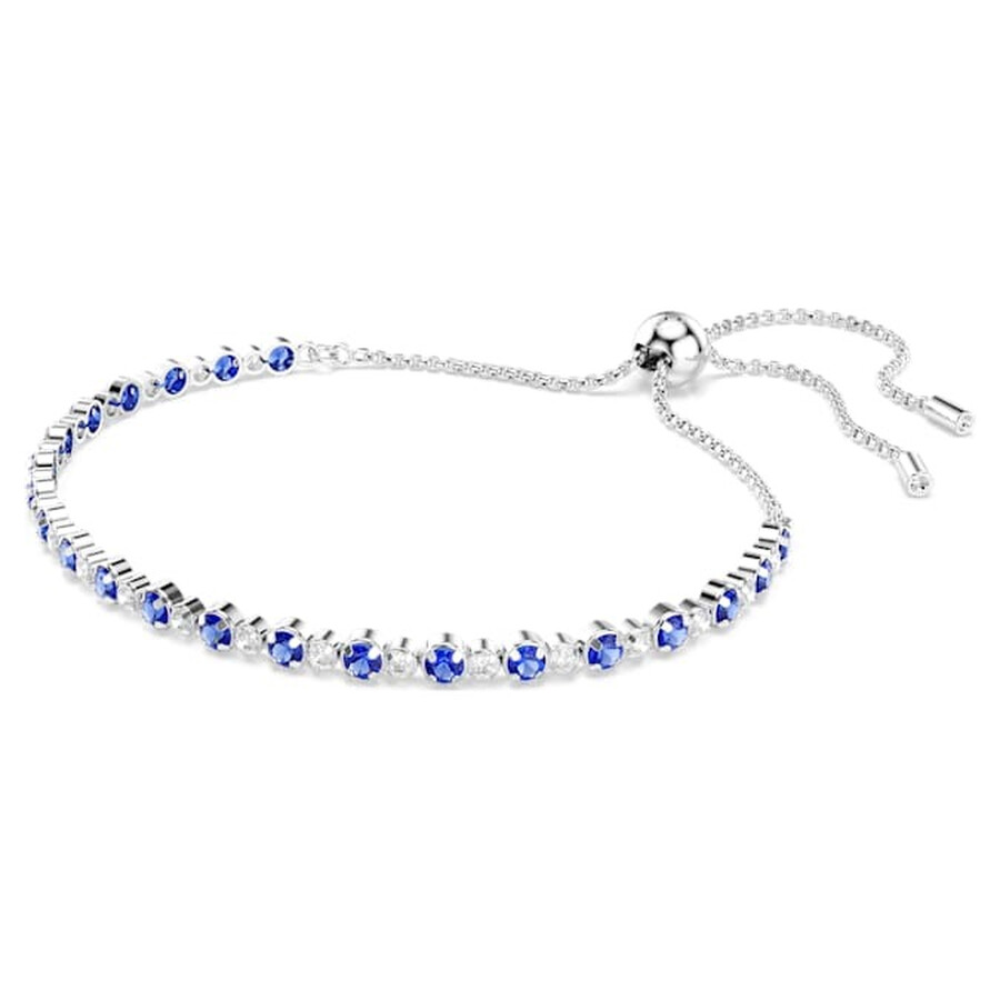 Swarovski Matrix Rhodium Plated Crystal Tennis Bracelet In Metallic